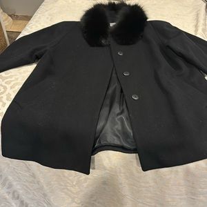 Forecaster of Boston black fox hair coat excellent condition covers buttock